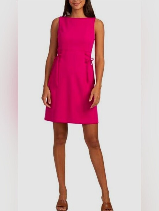Trina Turk Dresses & Skirts - Trina Turk Cressida Sleeveless Side Bow Sheath Dress In Rockrose, Size 12, NWT